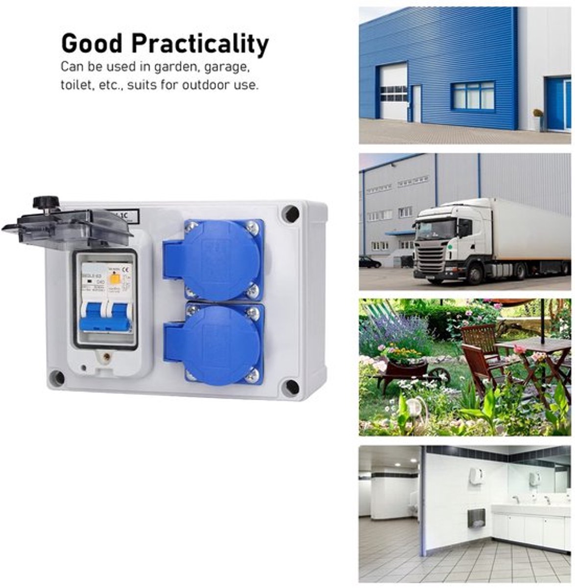 Solidchoice - Dailygoody - Waterdicht stopcontact - Eenvoudige installatie