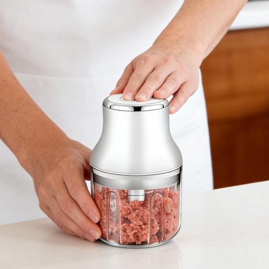 Keukenmachine - Mini Hakker - Eten Bereiden - Oplaadbaar Draadloos - 250 ml - Zwart — afbeelding 5