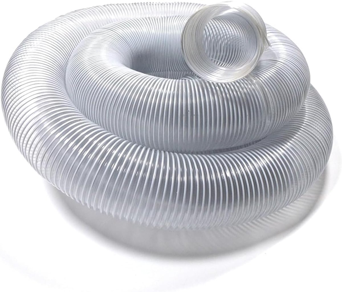 Stofafzuigslang - Flexibele slang - Houtbewerking stof - Transparant met staal - 160mm diameter - Helder