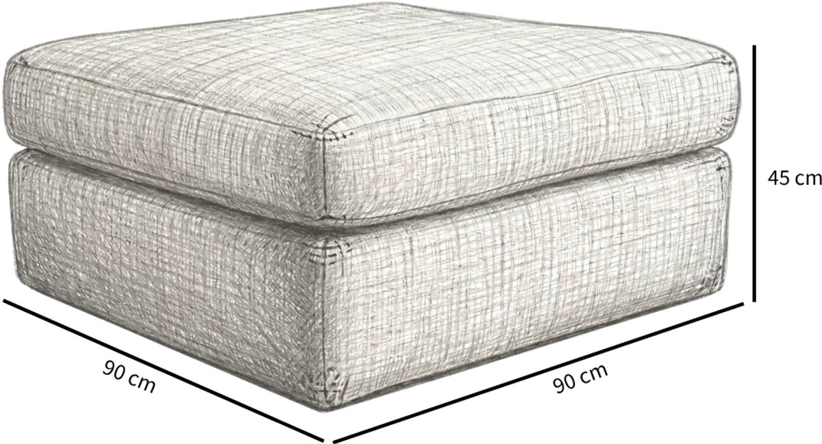 Bronx71® Hocker Kyle chenille paars