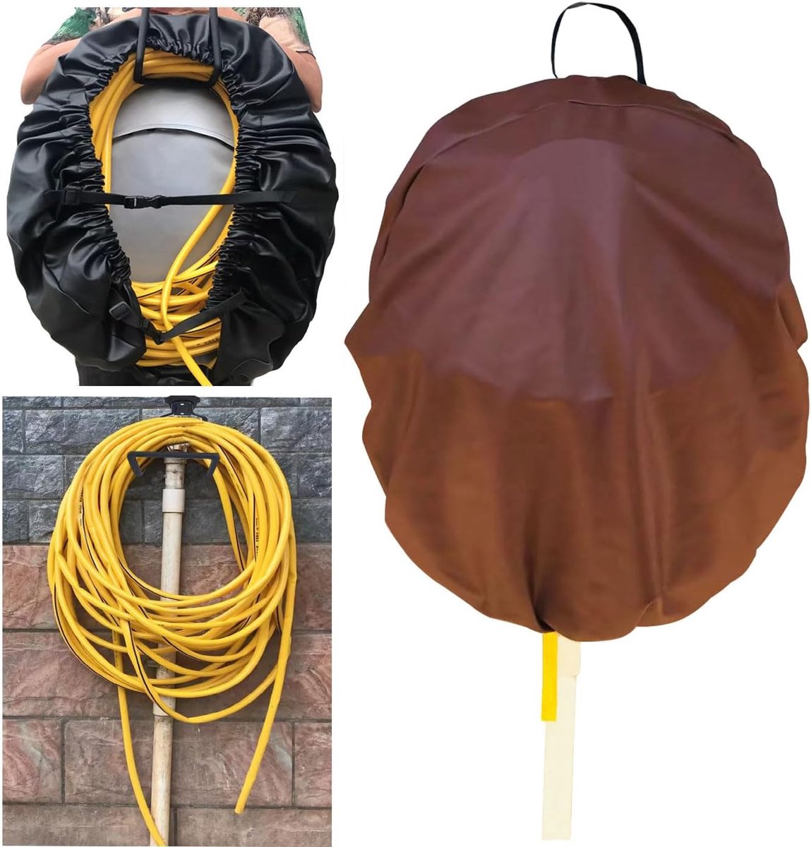 Tuinslanghaspelhoes - Haspel beschermhoes - Slang beschermen - Waterdicht en stofwerend - 1.5FT - Bruin