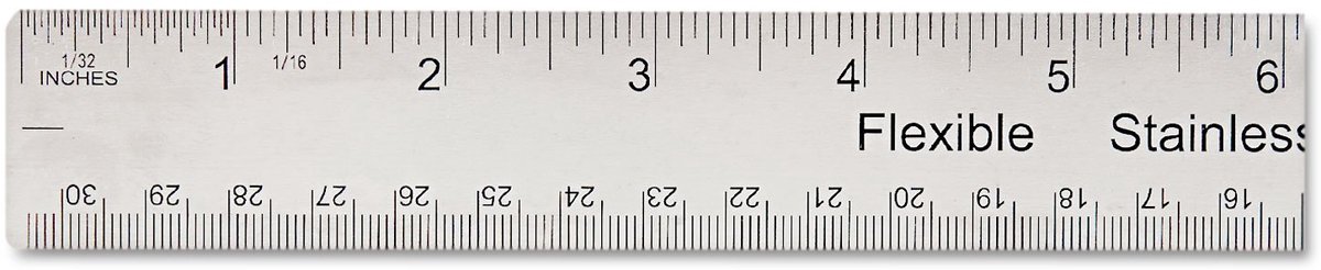 Metalen Liniaal - Meetlat RVS - Precisie Meten - Antislip Kurk - 30 cm - Zilver