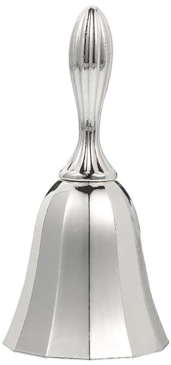 Store_7 - Handbel - Oproepbel voor Bruiloft en Diner - Mat Zilver - Klaslokaal Bel