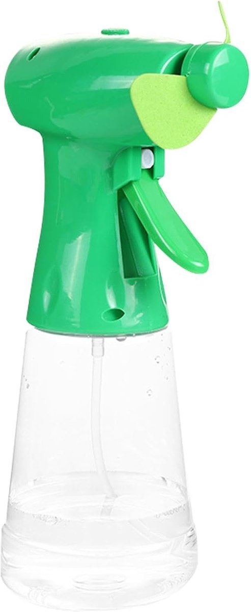 Vernevelingsventilator - Ventilator met mist - Buiten verkoeling - Aerodynamisch ontwerp - 23 cm hoog - Groen