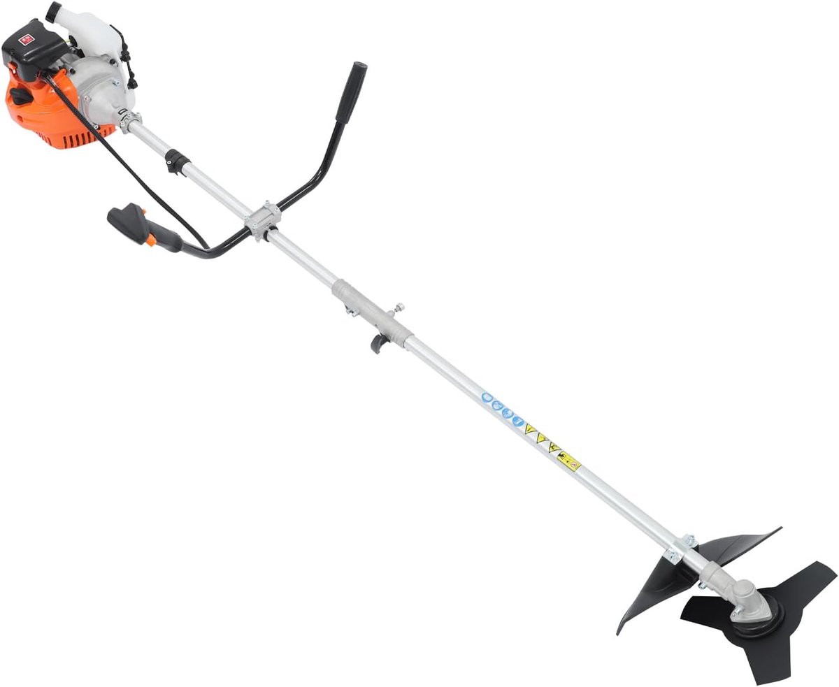 Benzine Grasmaaier - Bosmaaier Trimmer - Tuin Onderhouden - Krachtige 2-takt motor - 182 cm - Oranje