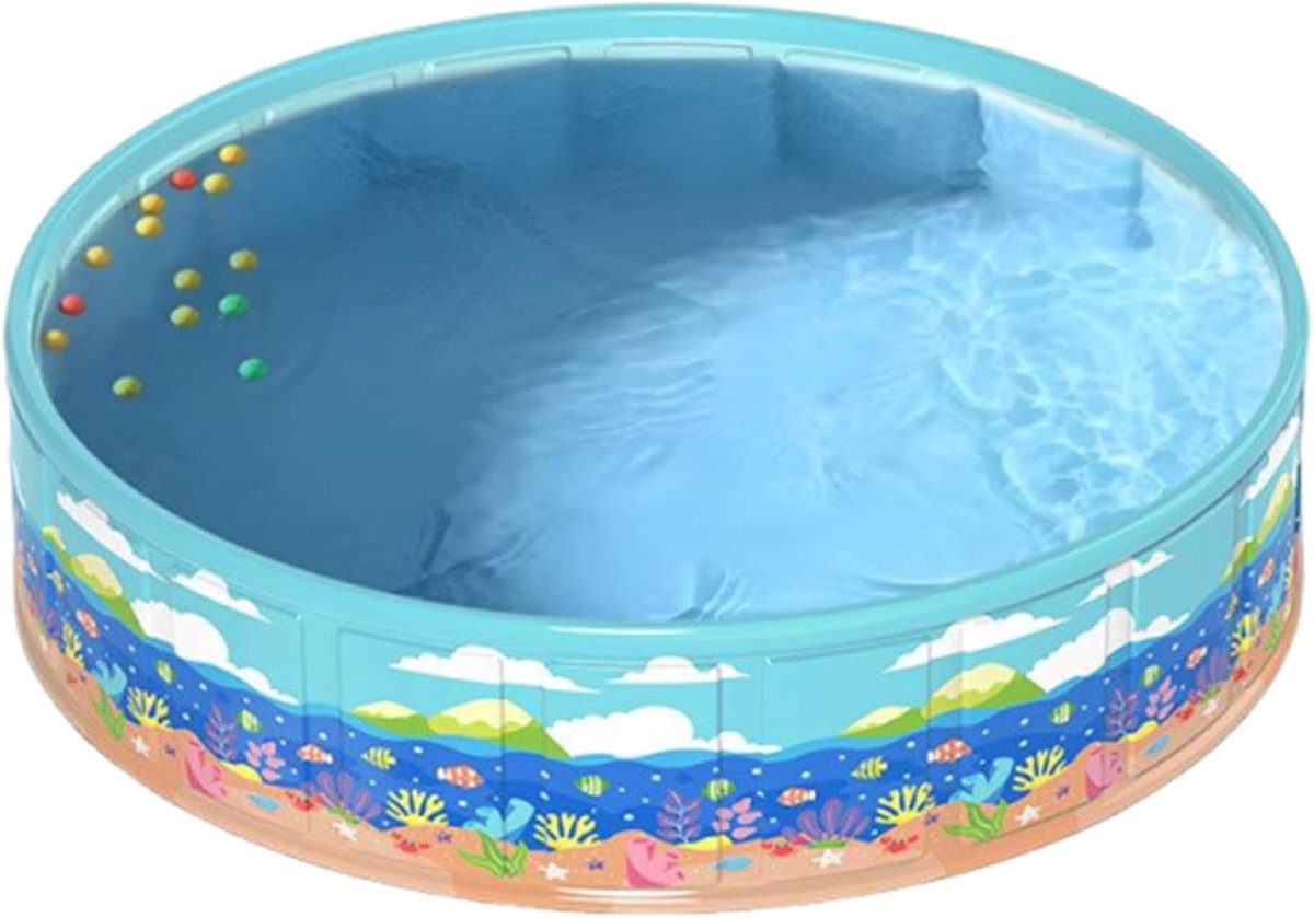 Opvouwbaar Zwembad - Water Speelgoed - Buiten Spelen - Niet Opblaasbaar - 120 x 45 cm - Blauw
