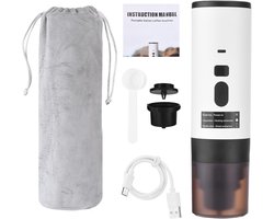 Draagbare Koffiezetter - Compact Reisapparaat - Koffie Maken - Hogedruk Extractie - 27x8x8 cm - Zwart