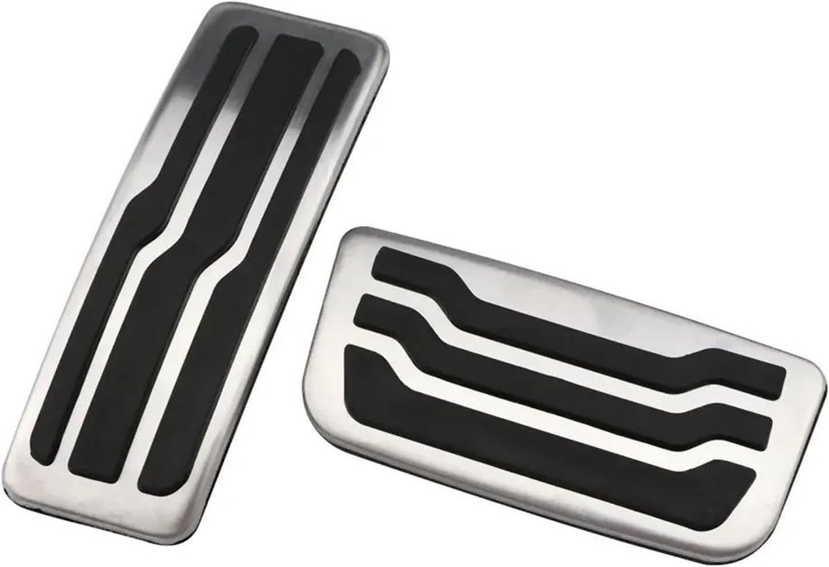 Pedaalhoezen Set - Remkoppelingspedaal - Veiliger Rijden - Antislip Strips - 2/3 Stuks - Zilver