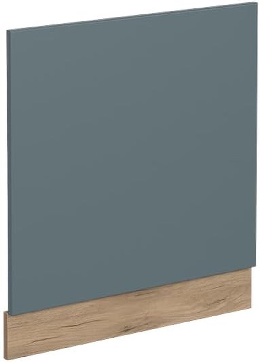 Vaatwasserfront Paneel Keukenfront Keuken Integratie Greeploos Design 60 cm Blauwgrijs
