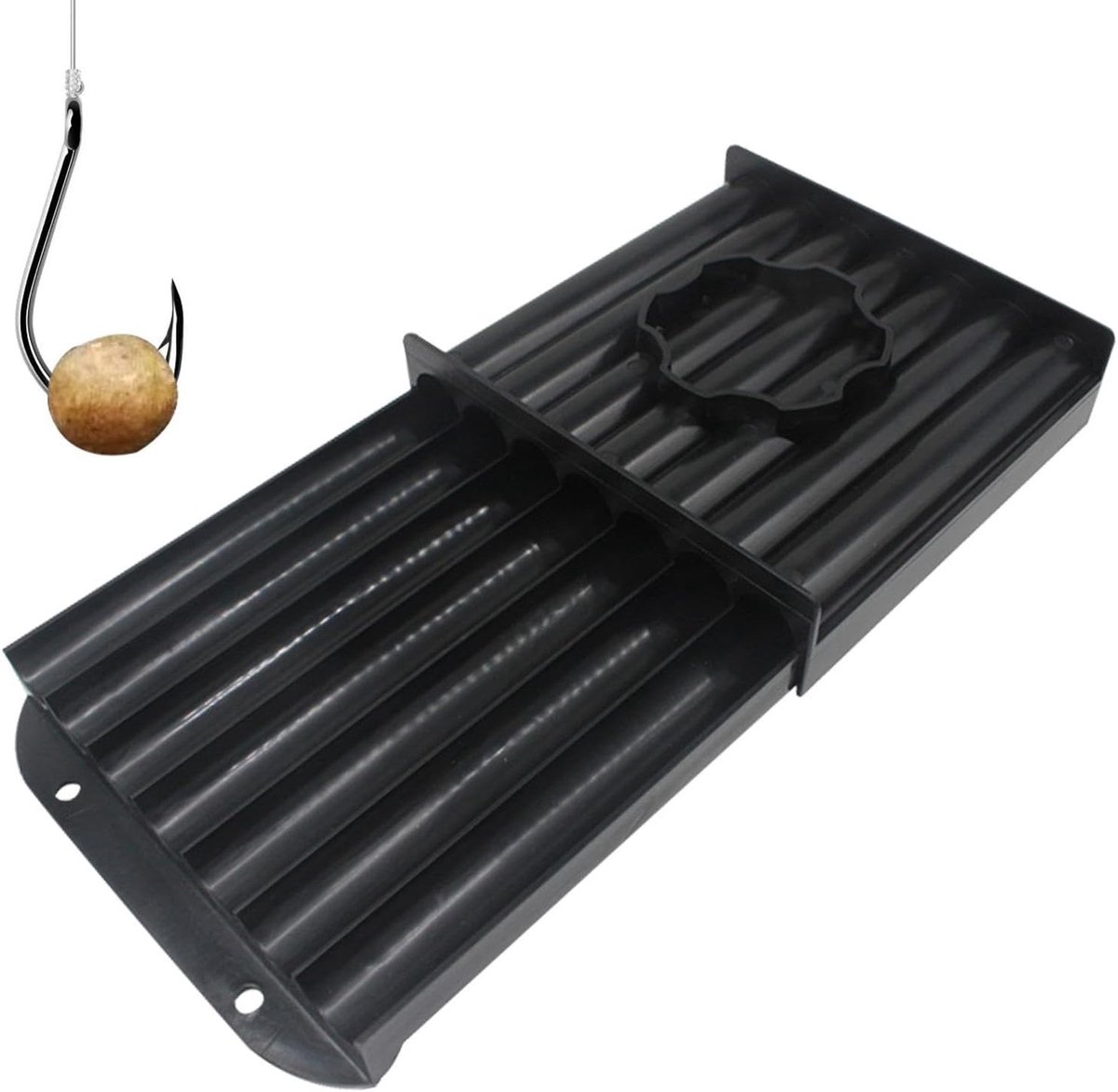 Aas Rolplaat - Lokker Maker - Vis Aas Maken - Naadloze Productie - 20mm Gaten - Zwart