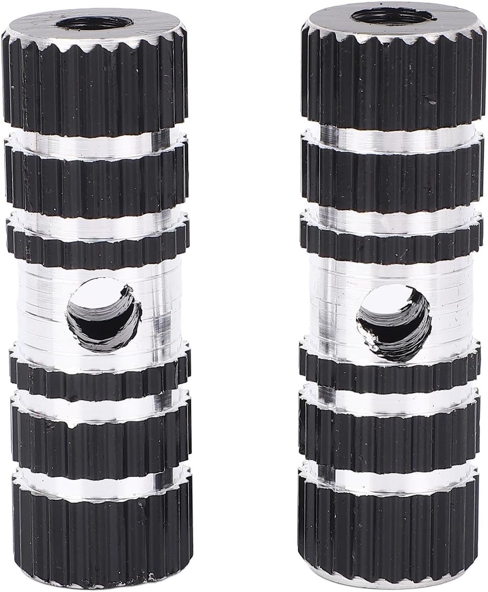 Fiets Stuntpennen - Achterste Voetsteunen - Fietsen Stabiliseren - Antislip Aluminium Legering - 7 cm - Zwart