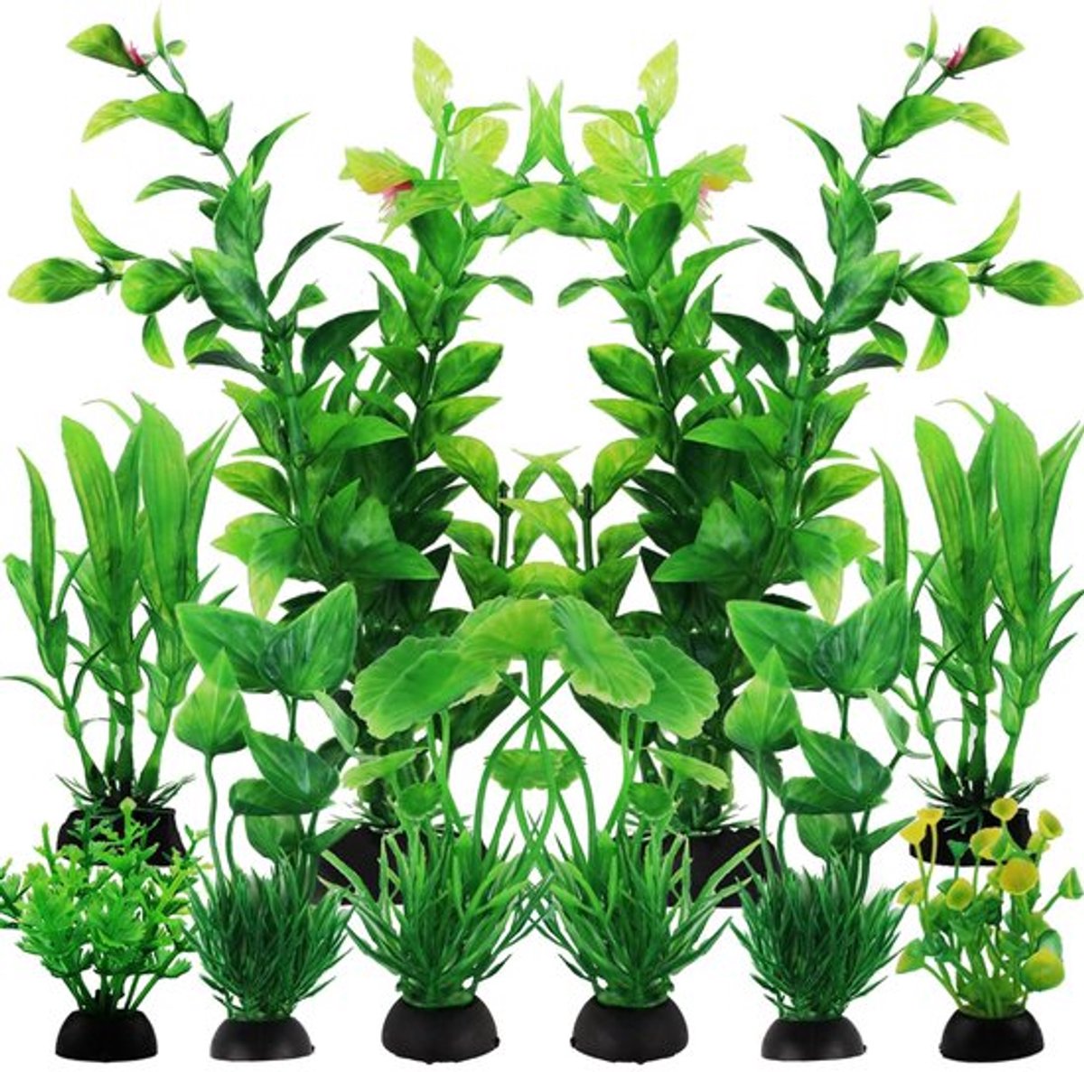 Store_8 - Aquariumdecoratie - Kunstplanten - Set van 10 stuks - Groene