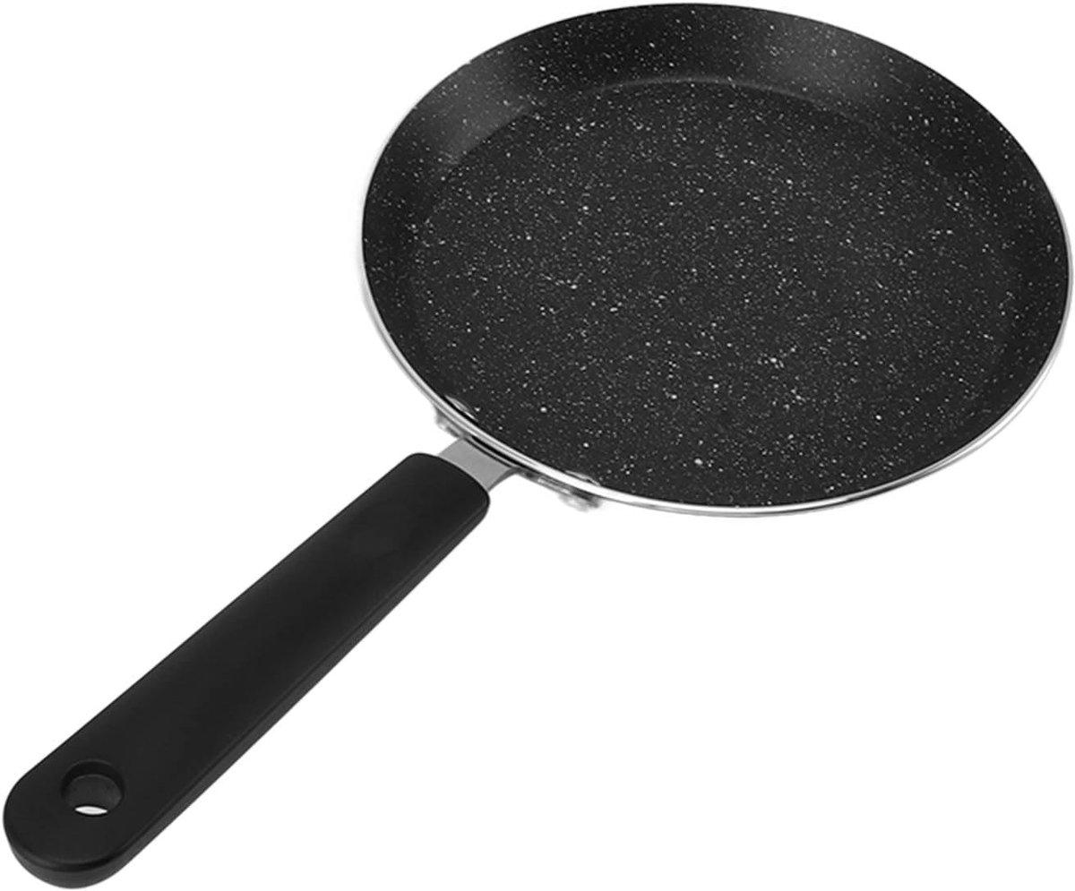 Pannenkoekenpan Bakplaat - Crêpe Pan Ronde Pan - Ontbijt Maken - Gelijkmatige Verwarming - 10 inch - Zwart