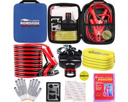 Noodkit Auto - Gereedschapstas Pechhulp - Veilig Onderweg - Multifunctionele Kit - 12.7 x 5.08 x 17.78 cm - Blauw