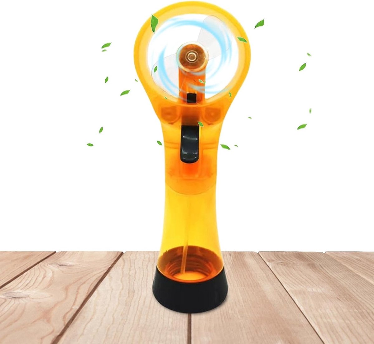 Draagbare Ventilator - Sproeiventilator Mini Koeler - Persoonlijke Koeling - Waternevel Functie - 27 x 6 x 9 cm - Geel