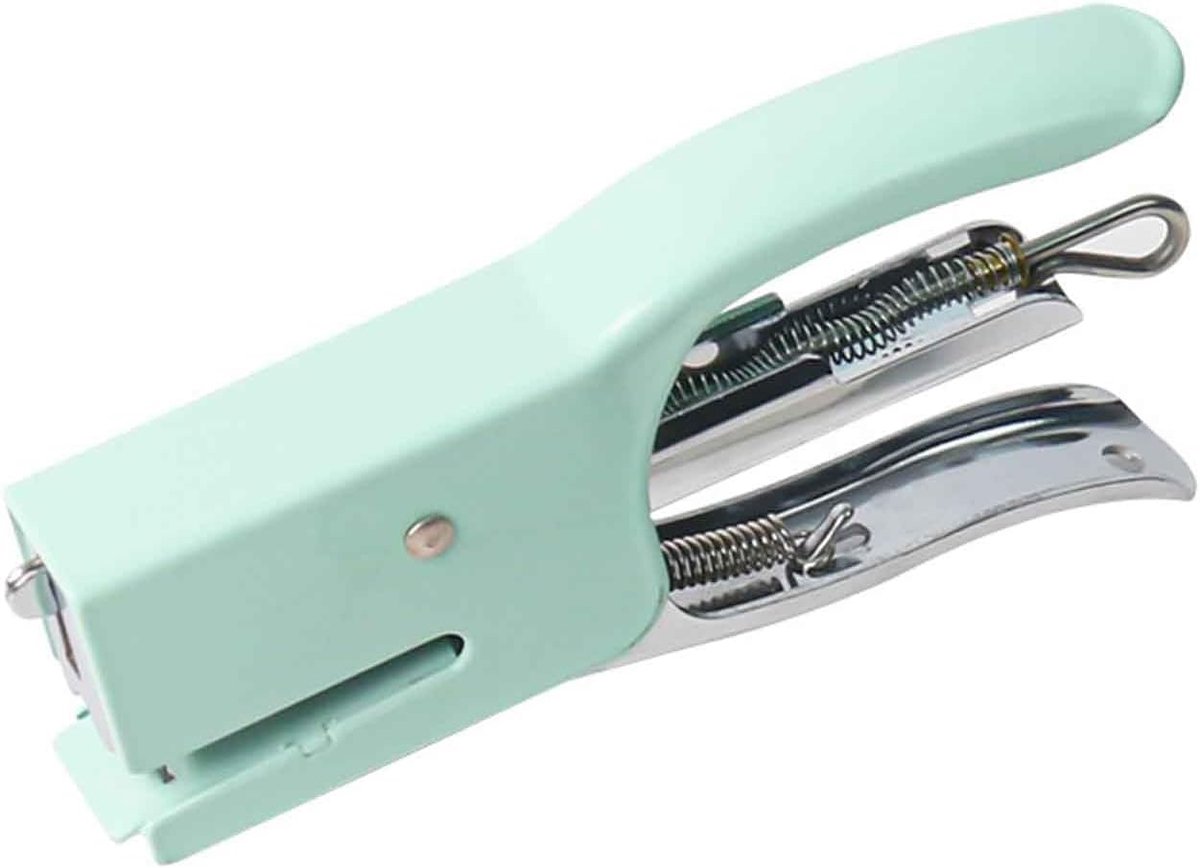 Mini Stapler - Kleine Nietmachine - Documenten Binden - Metaal Handvat - 110mm Lengte - Groen