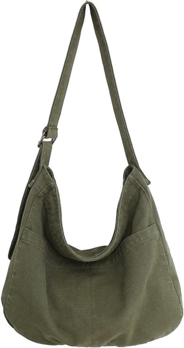 Unisex Schoudertas van Canvas en Oxford Stof voor Dagggebruik, Kantoor, School en Reizen - Modieuze Shopper Bag