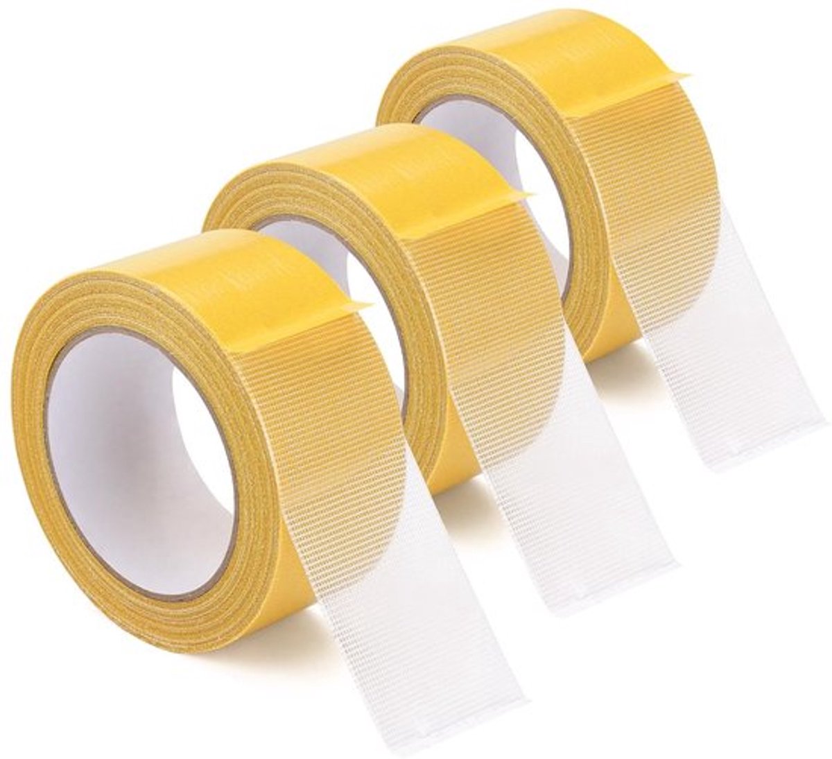 Zeer sterke dubbelzijdige tape, 3 stuks, 5.5x16.5m, ideaal voor muren, plakken zonder resten, veelzijdig en huurvriendelijk