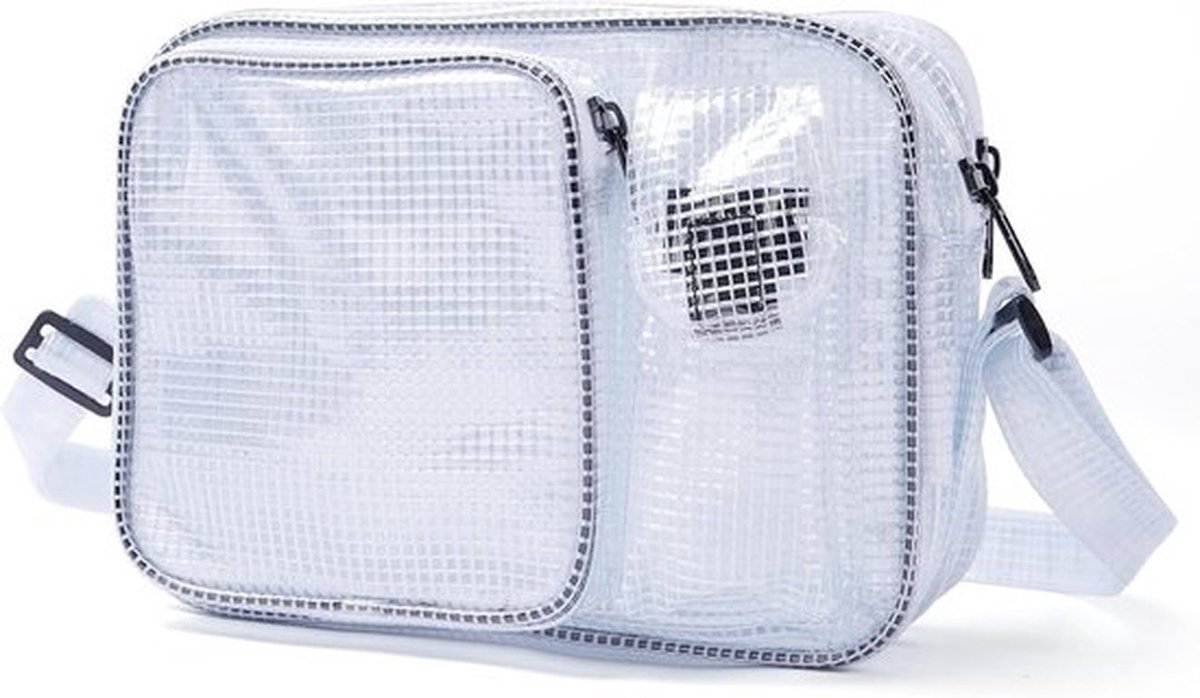 Transparante Schoudertas voor Schoonruimtes - Grote Capaciteit, Antistatisch, Duurzaam PVC, Ideaal voor Ingenieurs en Technici