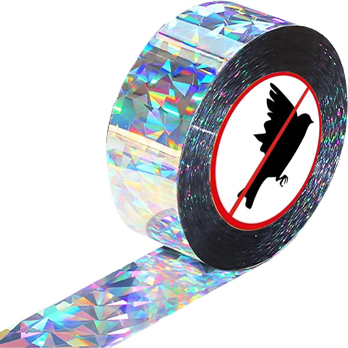 Vogelafweerband - Reflecterend - 50 meter - Holografische Polyesterfolie - Voor Tuin en Huis
