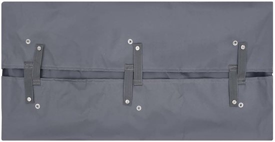 vidaXL - Tuinwagenvoering - 81x41x40 - cm - stof - donkergrijs van VidaXL — afbeelding 2