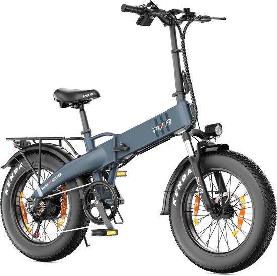 20x4.0" Elektrische Fiets- Verwijderbare batterij 48V 15Ah -Actieradius 100km - Motor 250W - Shimano 7 versnellingen - 20 Inch opvouwbare City Commuter E-Bike - Elektrische vouwfietsen - Grijs — afbeelding 2