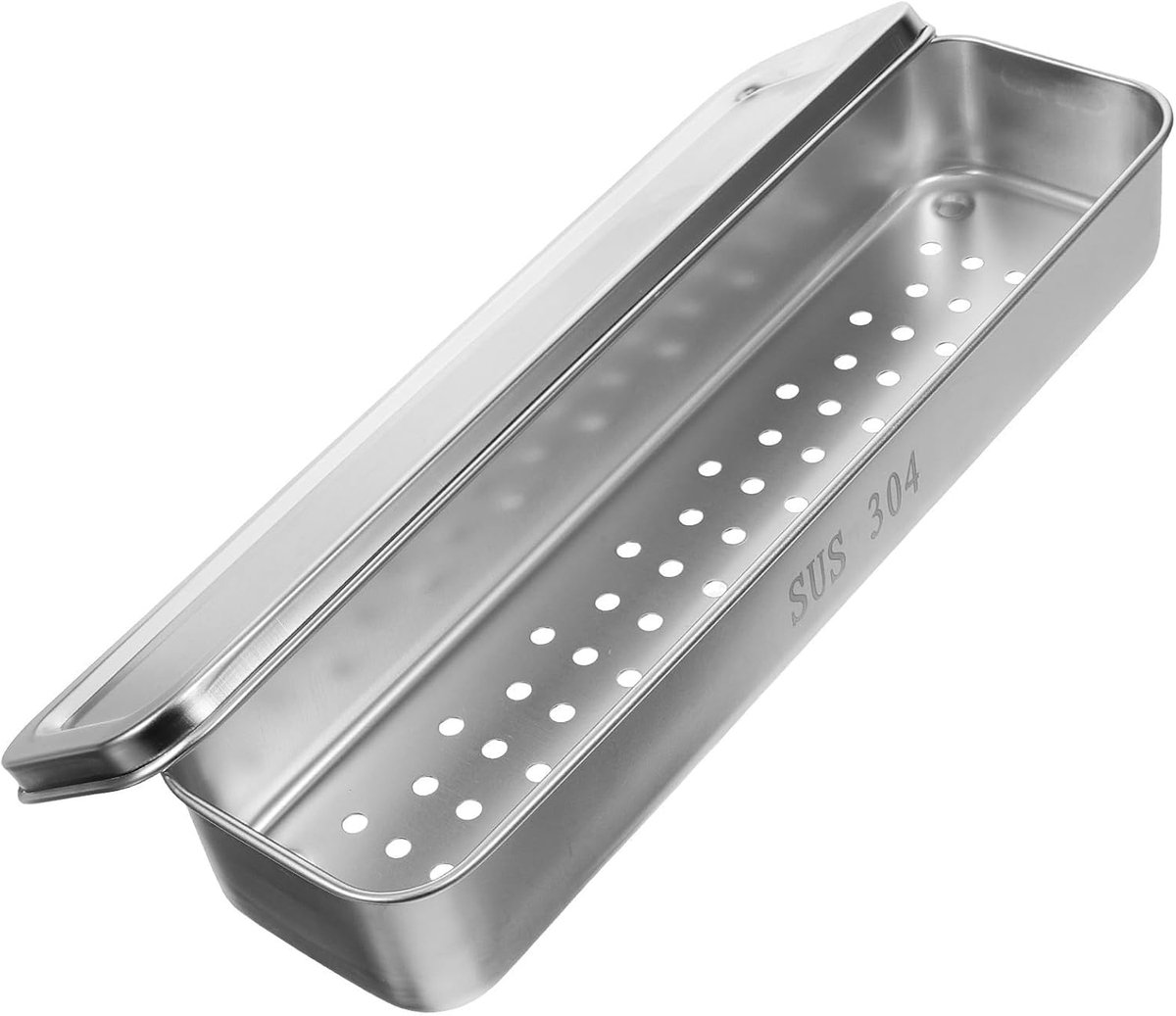 Afdruiprek - Afwasrek - Bestekbak - 1 stuk - afdruiprek flessen - eetstokjes houder - afdruprek - bestekzakjes - Droogrek voor Afwas - Zilver - 27.8*8*4.3cm