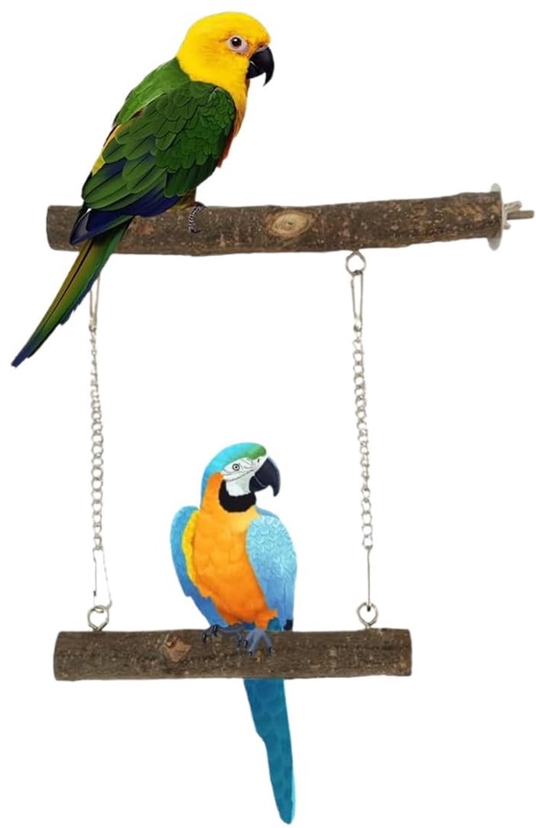 Solidchoice - Houten Vogelschommel voor Kleine en Middelgrote Vogels