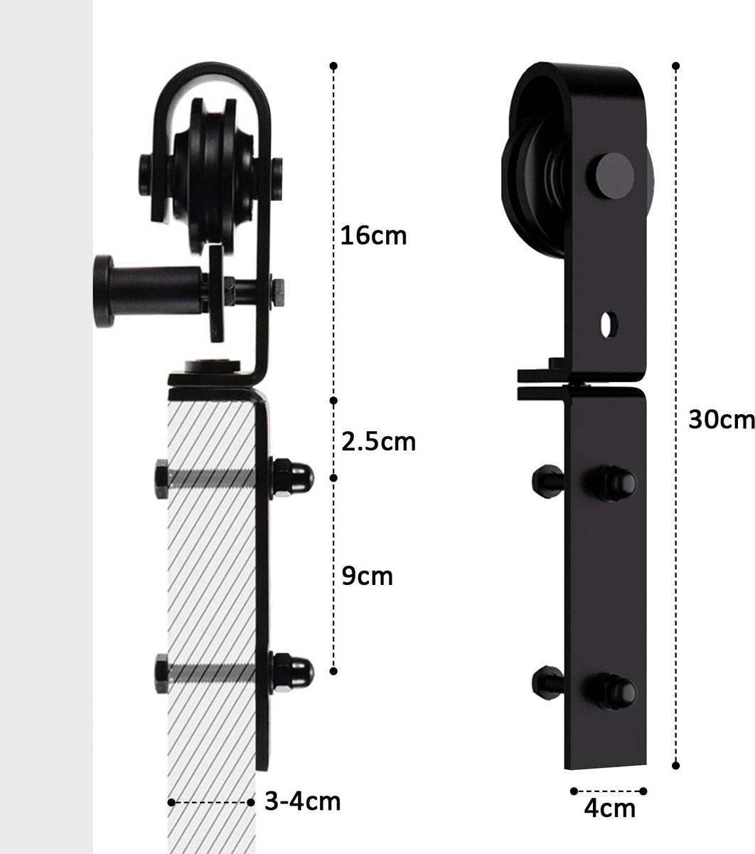 Solidchoice - Zware Schuifdeuren Set voor Dubbele Deuren