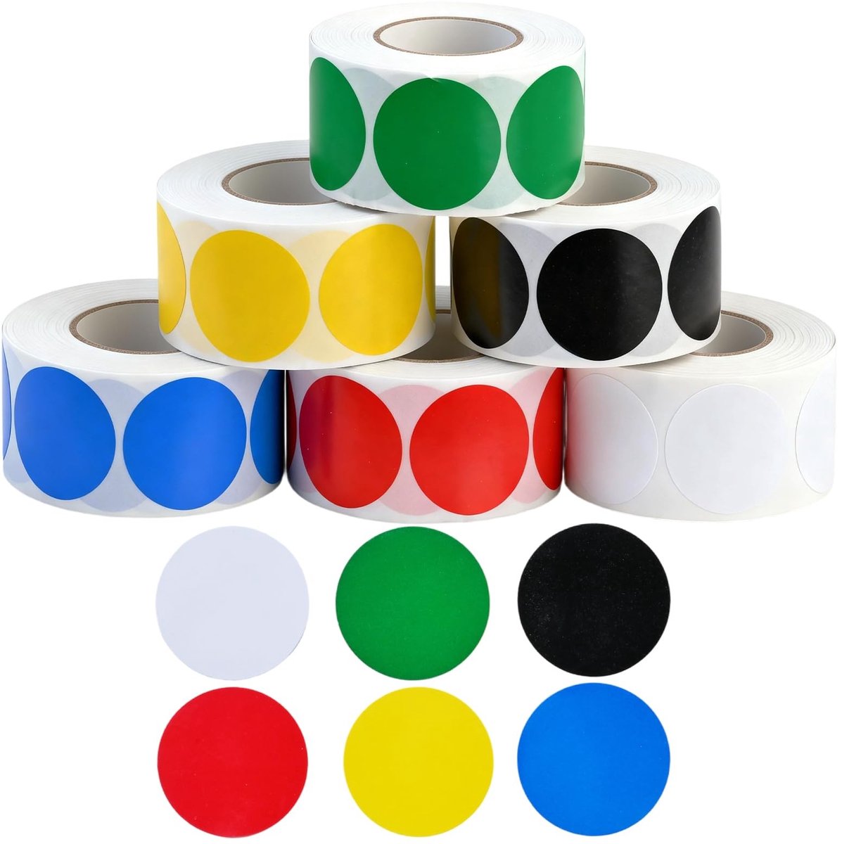 Solidchoice - Ronde Kleurstickers - Verwijderbaar en Waterproof voor Codering