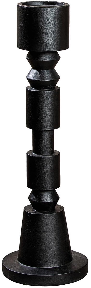 Solidchoice - Kunsthars Kandelaar Phillip - Zwart, Hoogte 92 cm en Breedte 25 cm