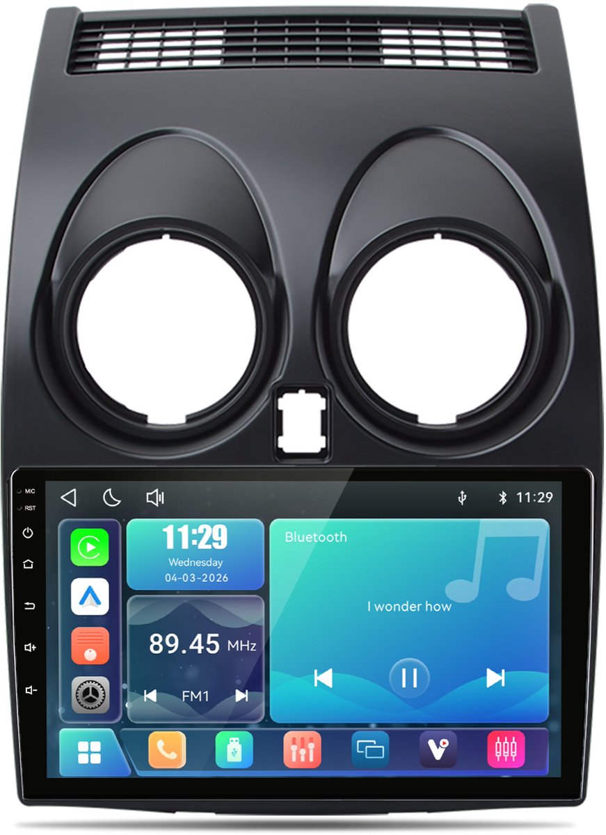 Cestovet Autoradio - Geschikt Voor Nissan Qashqai J10 2006 t/m 2013 - LINUX - Draadloos Apple Carplay & Android Auto