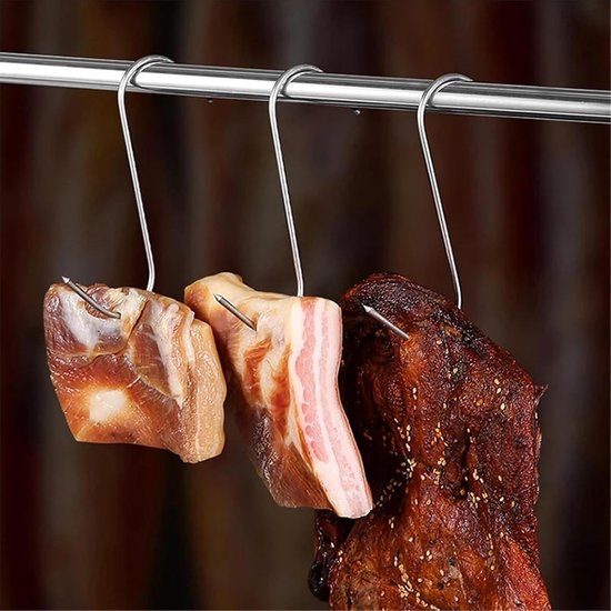 20pcs S Hooks 13cm Large S Hooks Stainless Steel Hooks Meat Hooks Stainless Steel Butcher Hooks for Hanging Deer - ShopVlot — afbeelding 4