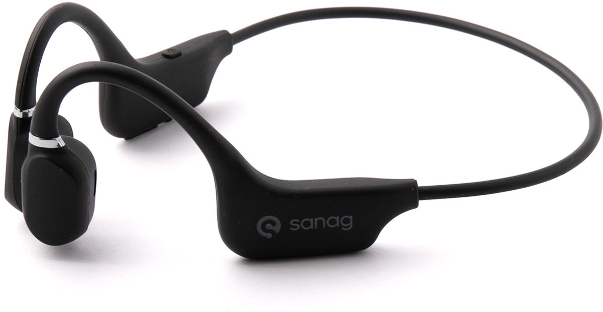 Draadloze sportheadset met botgeleiding, Bluetooth 5.0, open oordopjes, HiFi stereo, IPX67 waterdicht, ruisonderdrukking en microfoon, voor sport en games.(zwart)