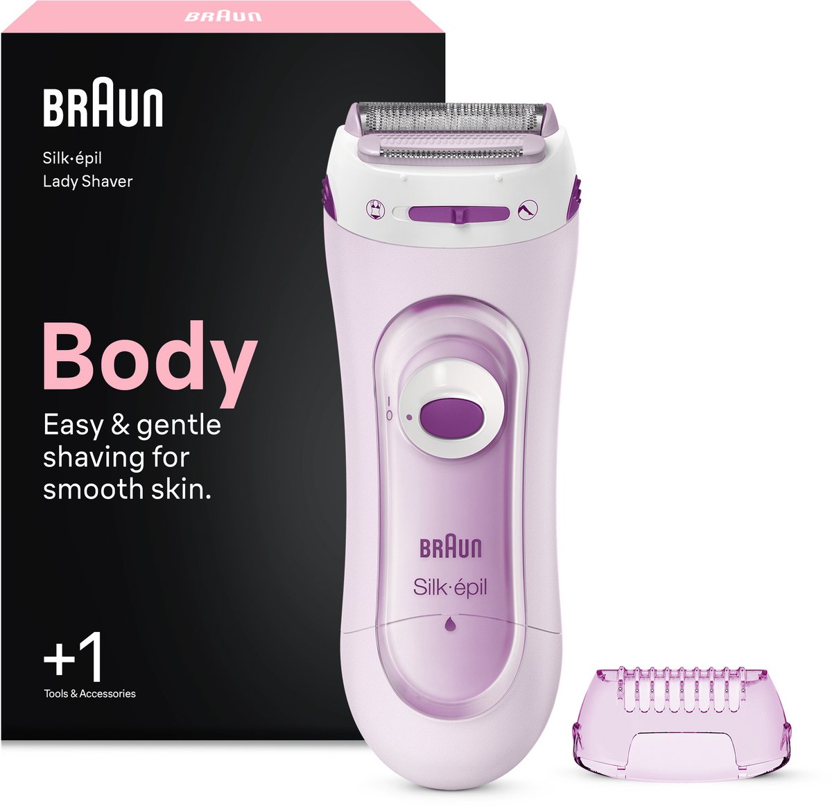 Braun Silk·épil LS5100 Ladyshave - Eenvoudig & Zacht Scheren - +1 Extra - Roze