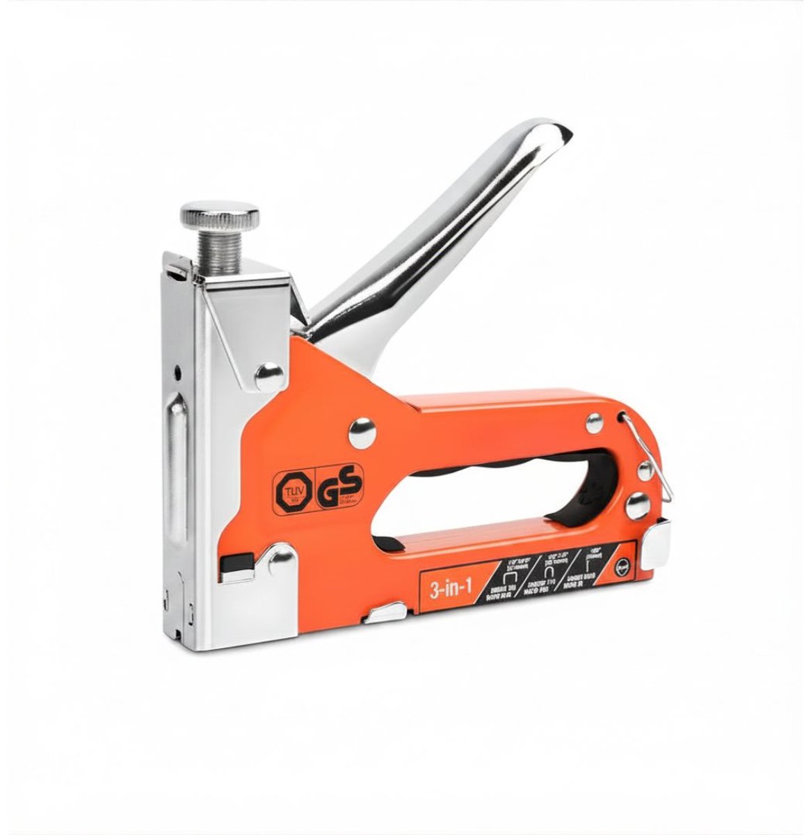 KIRA® Nietpistool - Handtacker - Spijkerpistool - Tacker - Oranje - 16cm x 3cm x 4cm