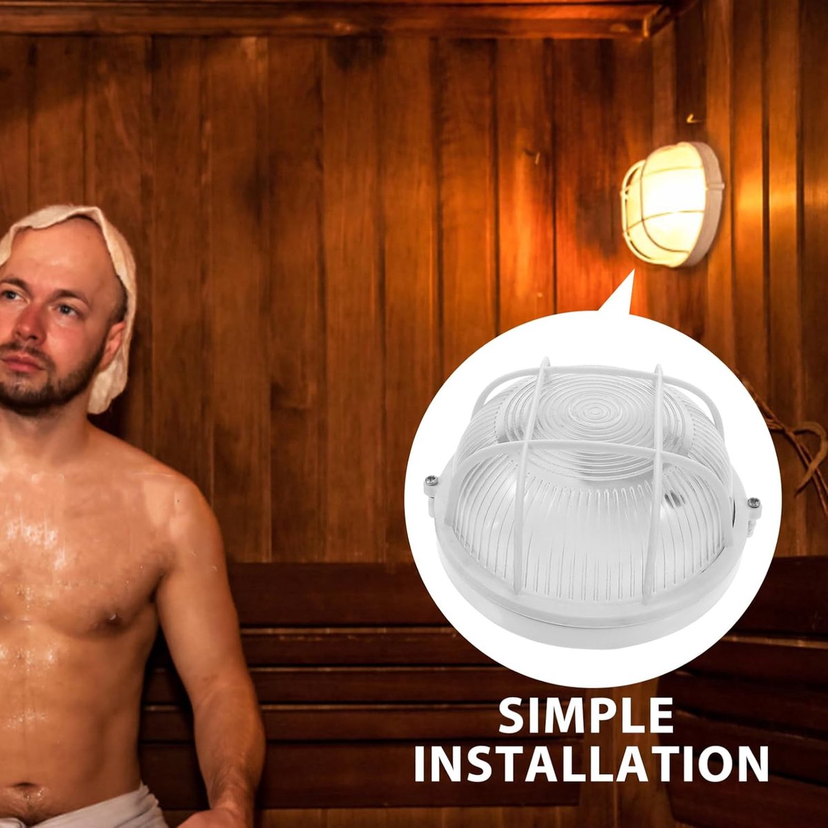 Explosieveilige Saunalamp voor Stoombad en Badkamer thumbnail 2