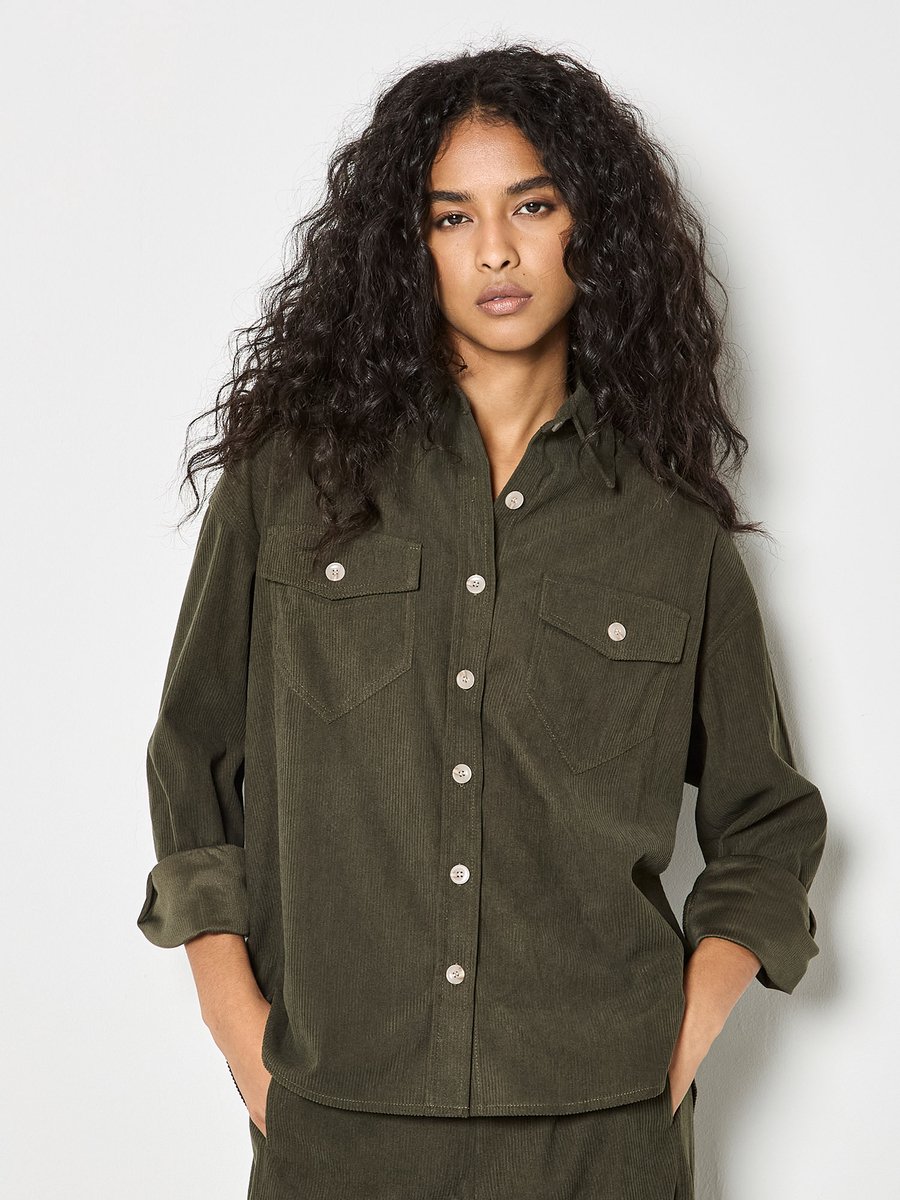 Oversized corduroy shirt