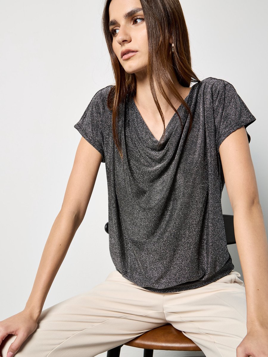 Short Sleeve Jersey Sparkle Top