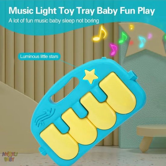 CINK & Co Babywipstoel 3 Hoogtestanden - Met Muziek en Schommelfunctie - Met Speelboog en Voetpiano - 0-12 Maanden - Wit — afbeelding 2