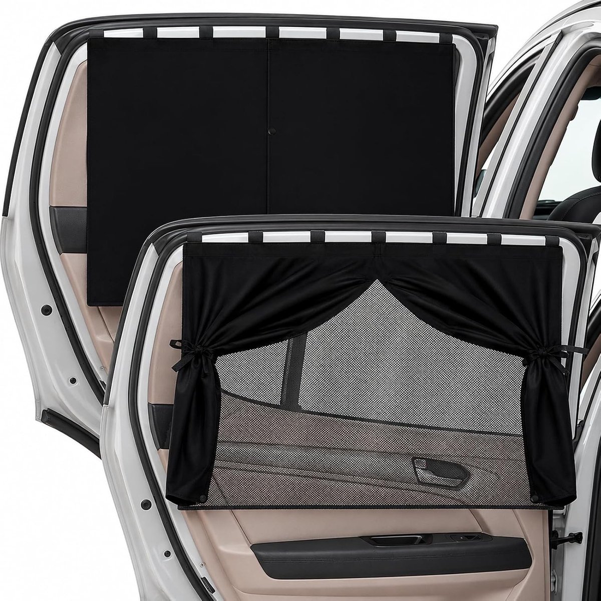 Zonwering voor Auto - Zwart - 69 x 47 cm - Magnetische Dubbellaags Zonnescherm - Voor SUV en Vrachtwagen