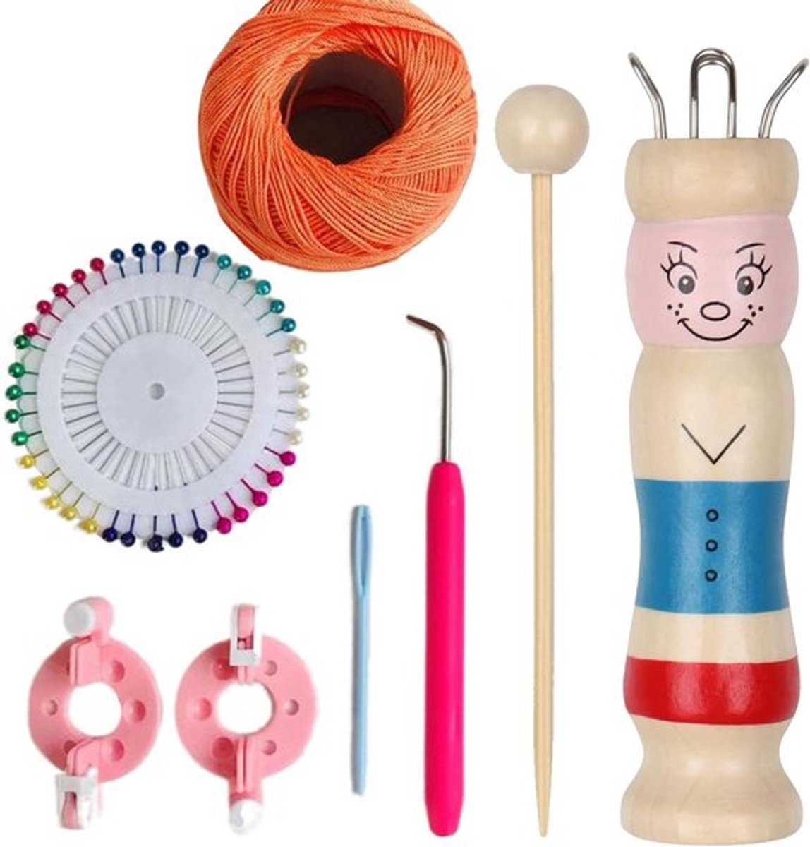 Set voor Kinderen om te Breien en Weven, Inclusief Haaknaald, Breinaalden en Gereedschap, Creatief Knutselpakket voor Jongeren