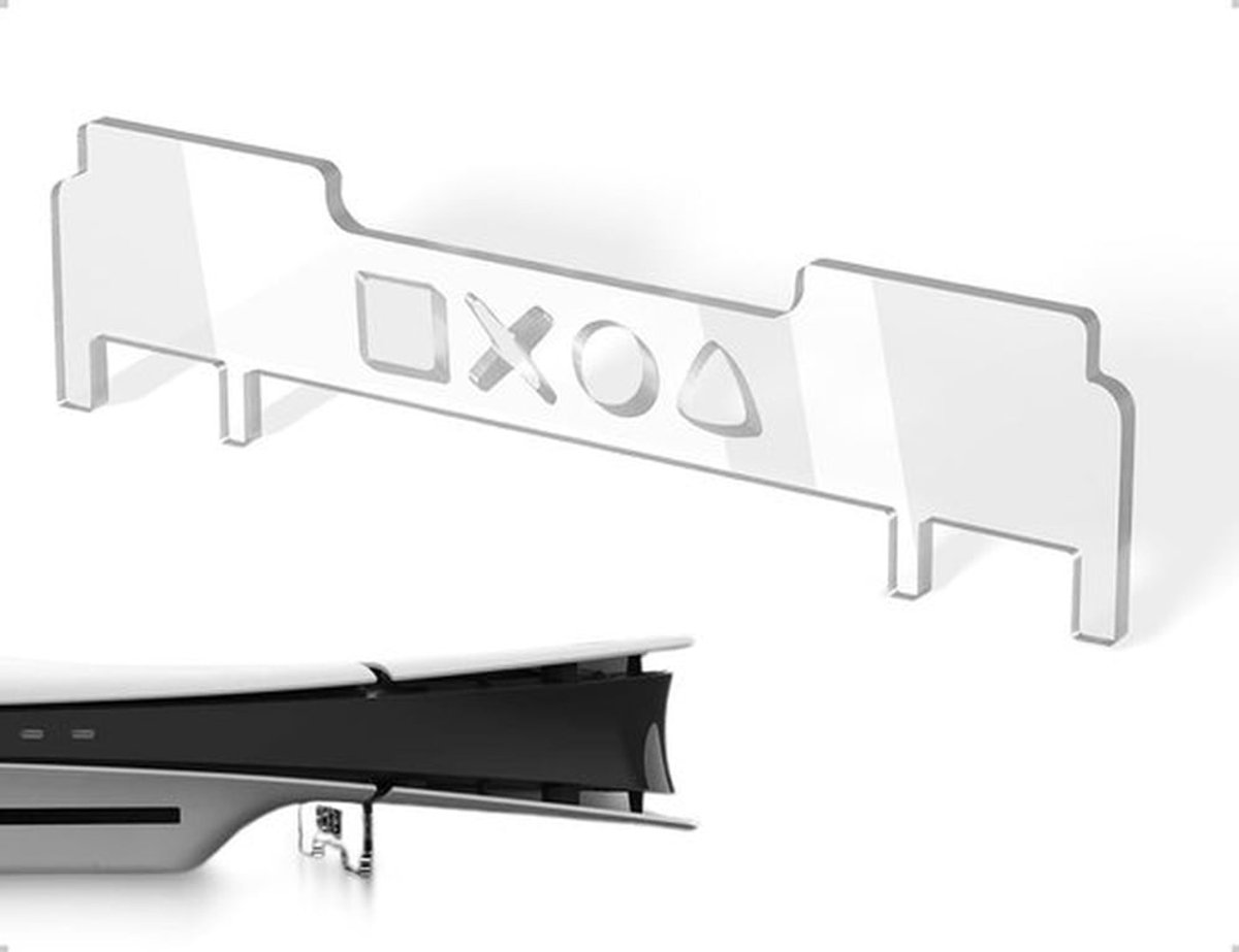 Horizontale Houder van Transparant Acryl, Koelstandaard en Positioneringshouder voor PS5 Slim Console, Ideaal voor Thuis, Bureau en Internet Café