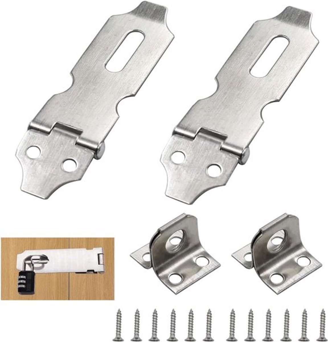 Robuuste en duurzame padlock haspe met slotvergrendeling, ideaal voor beveiliging en gebruiksgemak