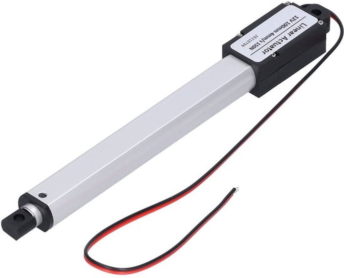 Lineaire actuator 12V - elektrische bewegingsactuator - hoge snelheid mini - 100 mm slag - geschikt voor massagebed en bank