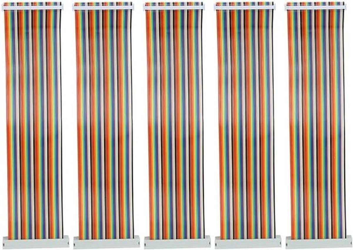 Gpio Kabelset van 5 Stuks voor Male naar Female 40pin Verbinding - 20cm Lange Ribbon Kabel voor Computer Accessoires en Raspberry Pi Projecten