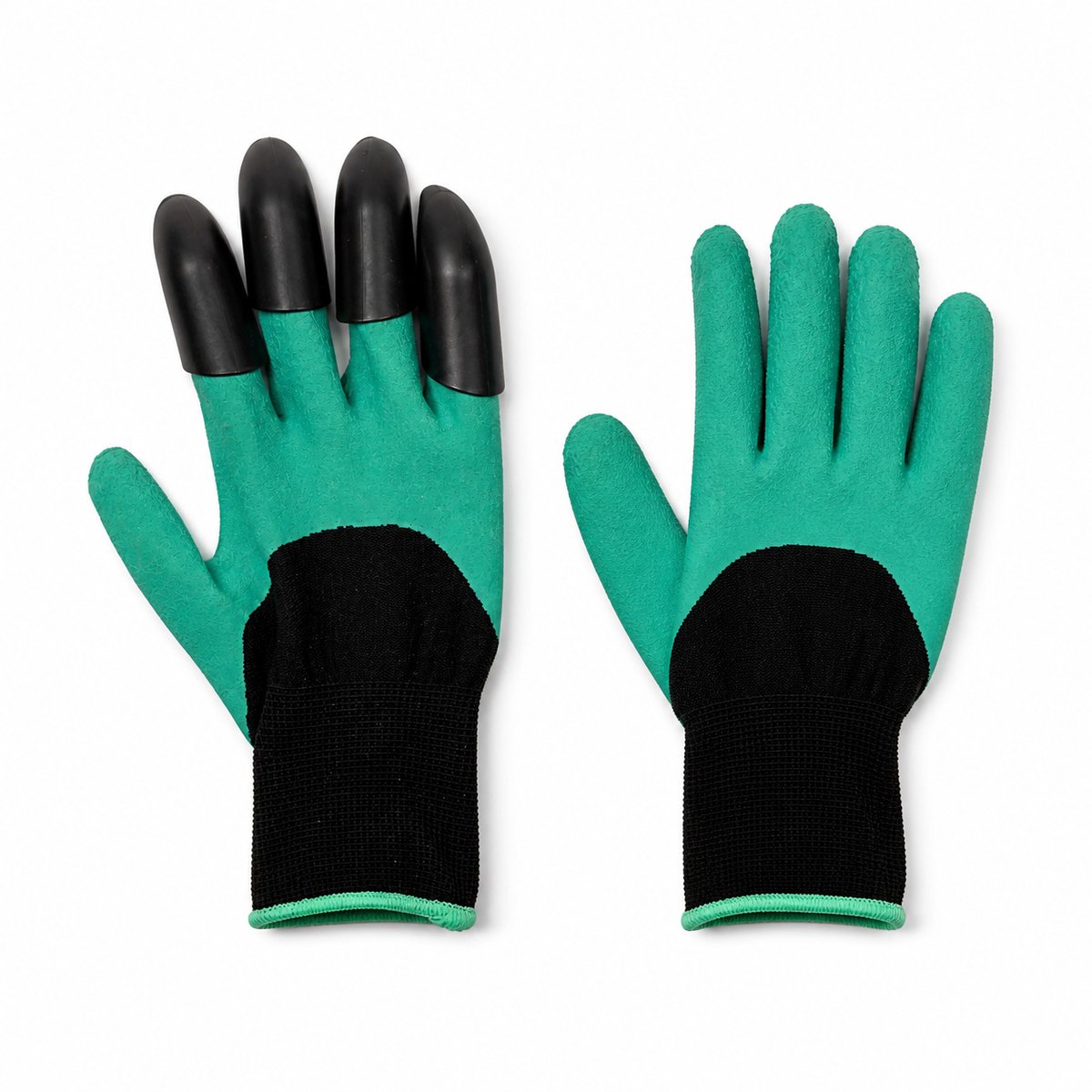 Tuinhandschoenen met 4 Graafklauwen - One Size - Groen en Zwart