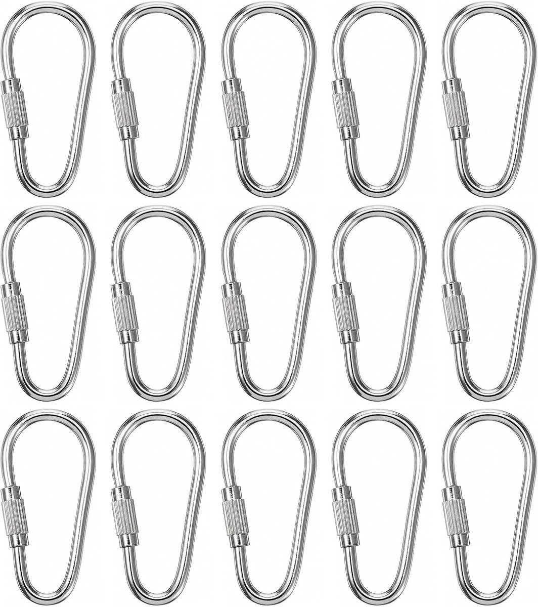 15 stuks karabijnhaken D-vorm karabijnhaak karabijnhaak karabijnhaak sleutelhanger - ShopVlot