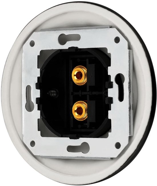 Recessed porcelain retro speaker box, 2-gang, All-in-One, series PR1 black - ShopVlot — afbeelding 5