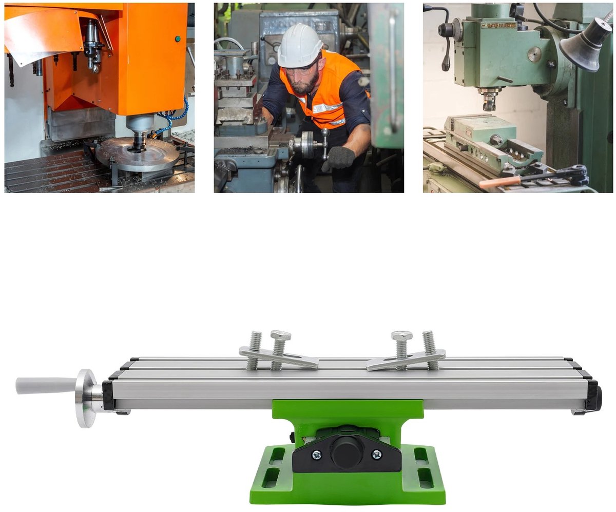 Seth Select Freestafel - Kruistafel – Verstelbare Freestafel - Bankschroef – Multifunctionele Kruisslede - Groen